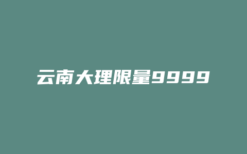 云南大理限量9999茶叶价格_http://www.chayejidi.com_茶叶价格_第1张