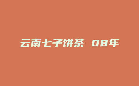 云南七子饼茶 08年 357克 价格多少_http://www.chayejidi.com_茶叶价格_第1张