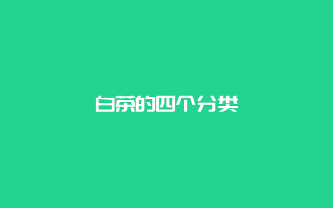 白茶的四个分类_http://www.chayejidi.com_茶叶知识_第1张