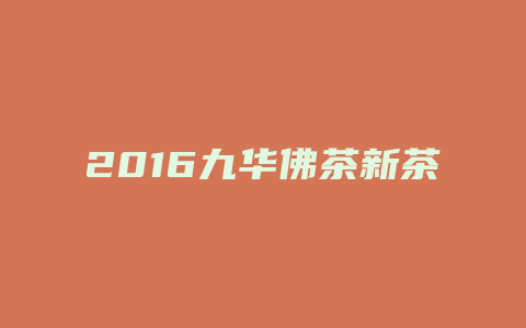 2024九华佛茶新茶价格多少_http://www.chayejidi.com_茶叶价格_第1张