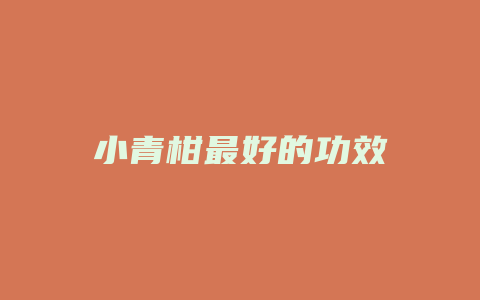 小青柑最好的功效_http://www.chayejidi.com_茶叶功效_第1张