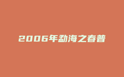 2006年勐海之春普洱茶价格多少_http://www.chayejidi.com_茶叶价格_第1张