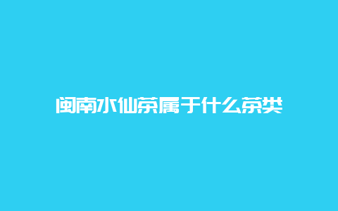 闽南水仙茶属于什么茶类_http://www.chayejidi.com_乌龙茶知识_第1张