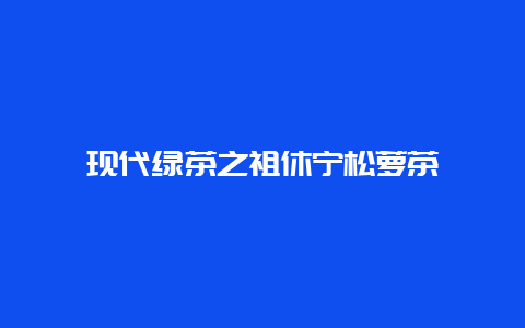 现代绿茶之祖休宁松萝茶_http://www.chayejidi.com_绿茶知识_第1张