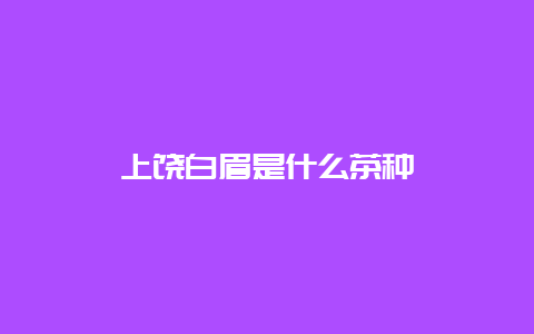 上饶白眉是什么茶种_http://www.chayejidi.com_绿茶知识_第1张