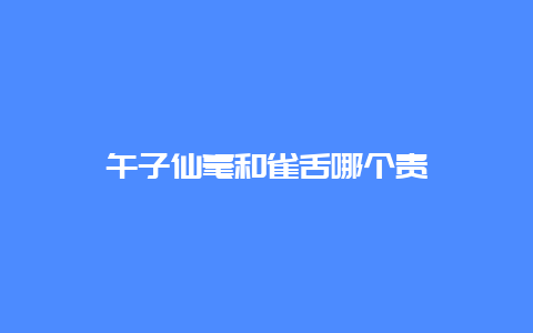 午子仙毫和雀舌哪个贵_http://www.chayejidi.com_绿茶知识_第1张