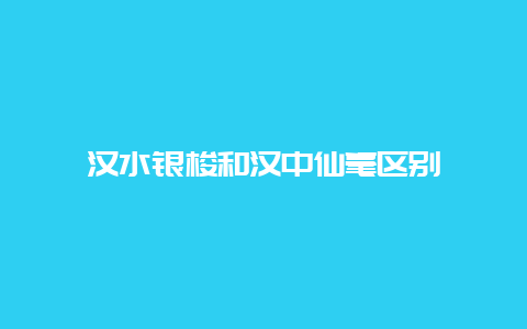 汉水银梭和汉中仙毫区别_http://www.chayejidi.com_绿茶知识_第1张