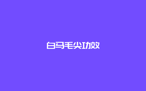 白马毛尖功效_http://www.chayejidi.com_绿茶知识_第1张