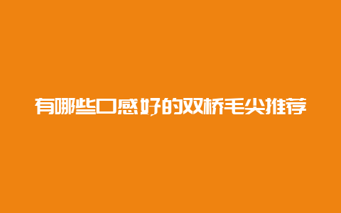 有哪些口感好的双桥毛尖推荐_http://www.chayejidi.com_绿茶知识_第1张