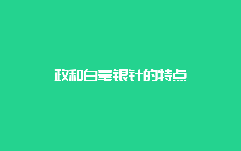 政和白毫银针的特点_http://www.chayejidi.com_白茶知识_第1张