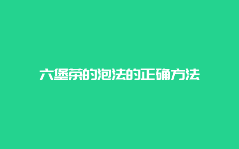 六堡茶的泡法的正确方法_http://www.chayejidi.com_黑茶知识_第1张