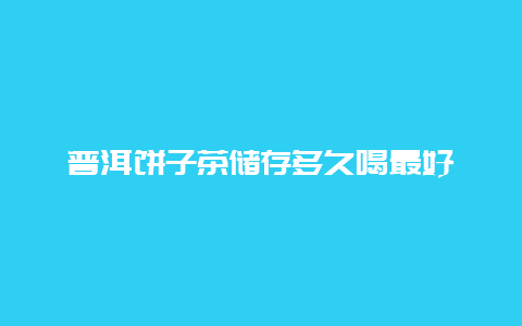 普洱饼子茶储存多久喝最好_http://www.chayejidi.com_茶叶知识_第1张