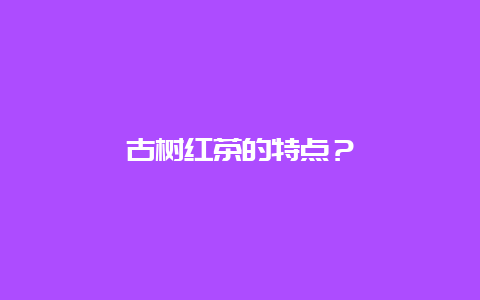 古树红茶的特点？_http://www.chayejidi.com_茶叶知识_第1张